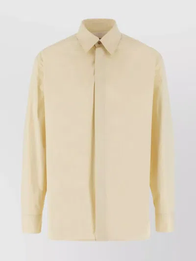 JIL SANDER COTTON SHIRT WITH ITALIAN COLLAR AND BUTTON CUFFS