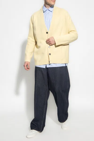 Jil Sander Cotton Shirt With Logo In Light Blue