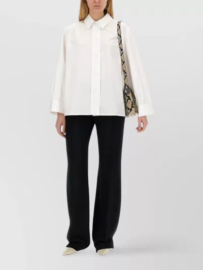 Jil Sander Cotton Shirt With Long Sleeves And Collared Neck In Black