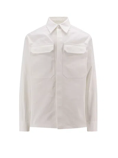 Jil Sander Button-up Cotton Overshirt In White