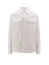 Jil Sander Long-sleeved Shirt With Flap Pockets In Neutral