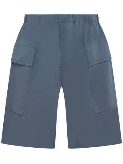 Jil Sander Cotton Shorts In Azzurro