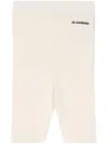 Jil Sander Seamless Cotton Shorts In Neutrals