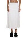 Jil Sander Women's Cotton Skirt In White