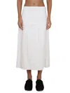Jil Sander Women Cotton Skirt In White
