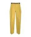 Jil Sander Cotton Straight-leg Tailored Trousers In Yellow