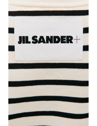 Jil Sander Cotton Stripes T-shirt In Multicolor
