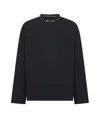 Jil Sander Metal-stud Crew-neck Top In Black
