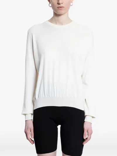 Jil Sander Cotton Sweater In White
