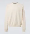 Jil Sander Beige Embroidered Logo Sweatshirt In Neutrals