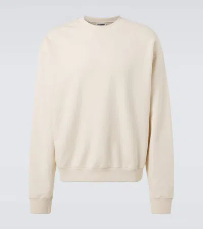 Jil Sander Cotton Sweatshirt In Neutrals