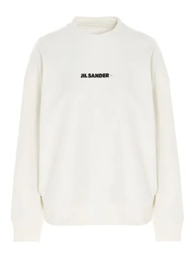 Jil Sander Cotton Sweatshirt In White