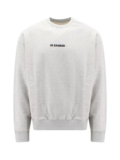 JIL SANDER COTTON SWEATSHIRT WITH FRONTAL LOGO
