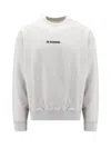 Jil Sander Cotton Sweatshirt With Frontal Logo In 052 Grey
