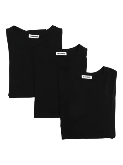Jil Sander Cotton T-shirt In Black