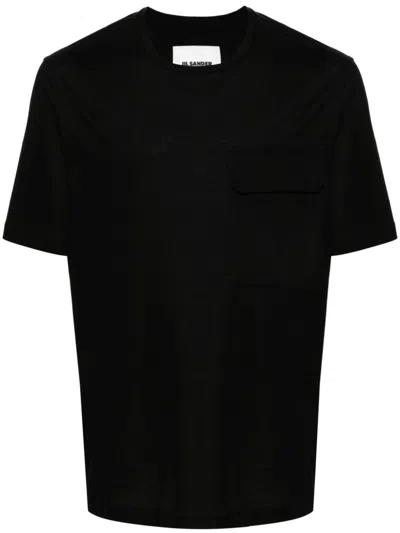 Jil Sander Cotton T-shirt In Black