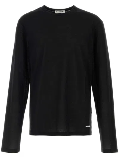 Jil Sander Cotton T-shirt In Black