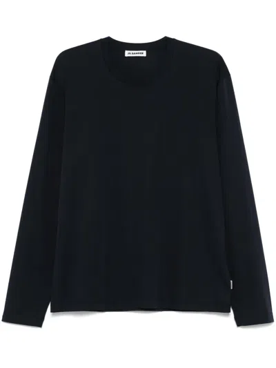 Jil Sander Cotton T-shirt In Blue