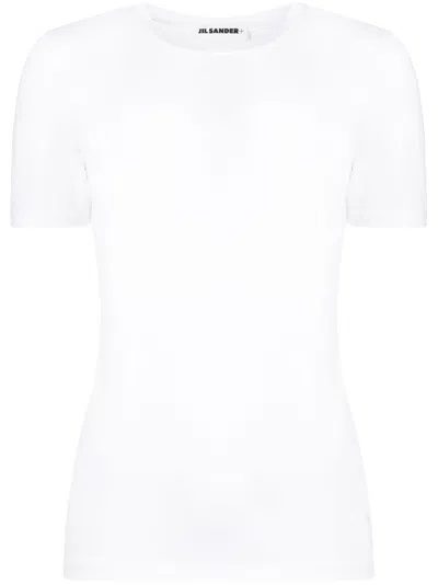 Jil Sander Cotton T-shirt In Weiss