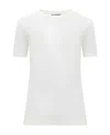Jil Sander Butter White Cotton T-shirt With Back Print In White