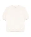 Jil Sander Mc Beige Plush T-shirt In White