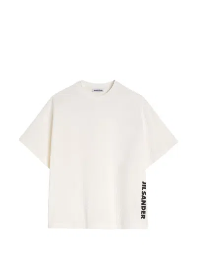 Jil Sander Logo-print Cotton Jersey T-shirt In White