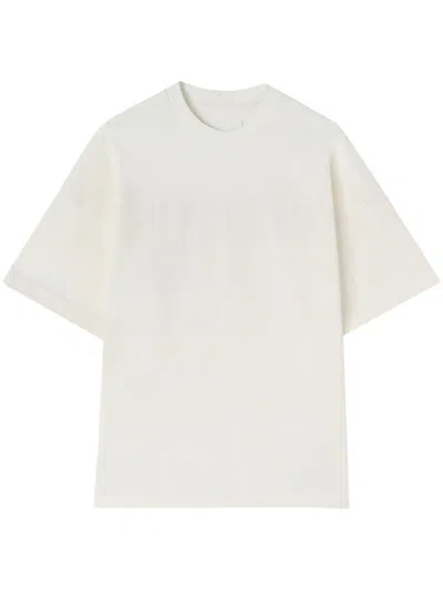 JIL SANDER COTTON T-SHIRT WITH 3/4 SLEEVES
