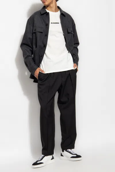 Jil Sander+ Cotton T-shirt With A Logo In Cream