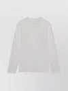 Jil Sander White Logo Flag Long Sleeve T-shirt In Gray