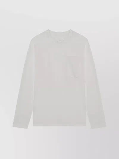 JIL SANDER COTTON T-SHIRT WITH CHEST POCKET AND CREW NECK