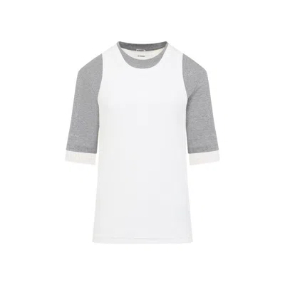Jil Sander Cotton T-shirt With Classic Round Neckline In Grey