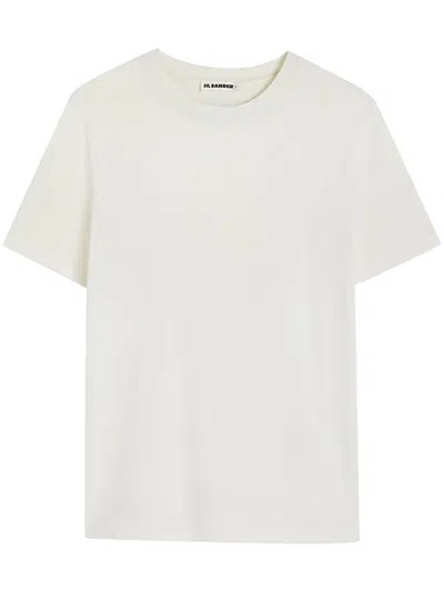 Jil Sander White Mc T-shirt With Camel Logo Label