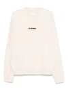 Jil Sander Crew Neck Sweatshirt With Signature Logo
