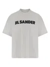 Jil Sander Logo T-shirt By . The Brand Presents A Minimalist Style That Is Appreciated Wor In Neutral