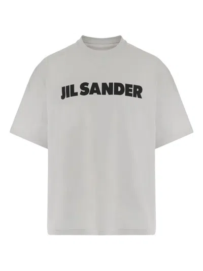 Jil Sander Cotton Jersey T-shirt With Logo In Neutral
