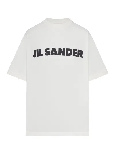 Jil Sander Cotton T-shirt With Logo In White
