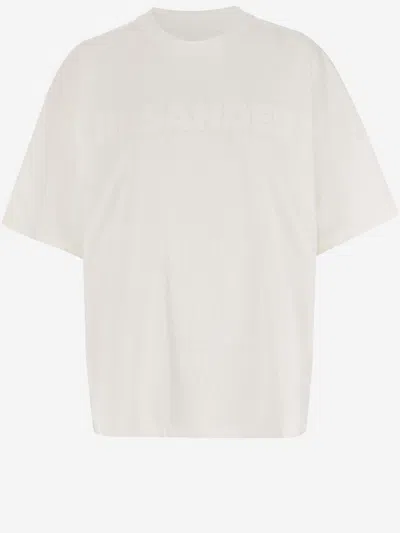 Jil Sander Women White Cotton T-shirt In Gray