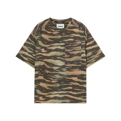 Jil Sander Cotton T Shirts In Green