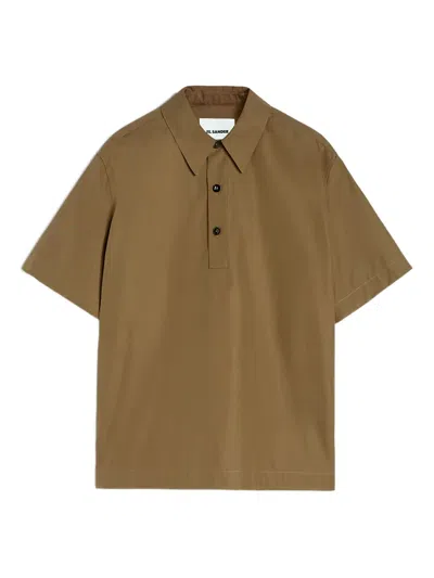 Jil Sander Poloshirt Aus Baumwoll-taft