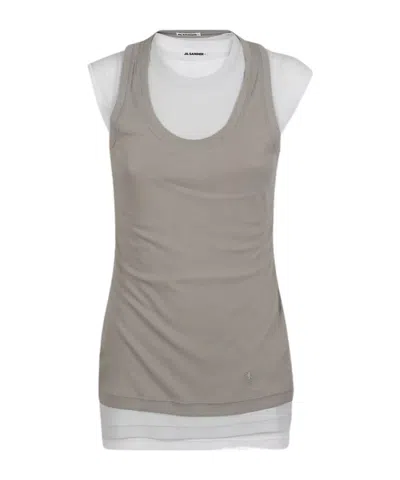 JIL SANDER JIL SANDER LAYERED CREWNECK TANK TOP