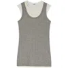 Jil Sander Fitted Sleeveless Top With Contrasting Hem Layer