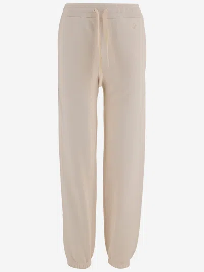 Jil Sander Cotton Trousers In Neutral