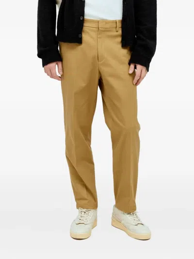 Jil Sander Cotton Trousers In Neutrals