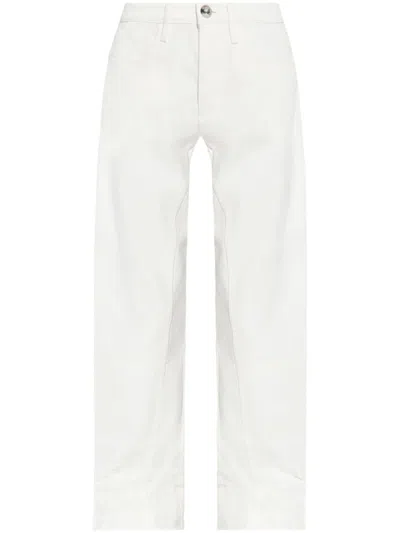 Jil Sander Cotton Trousers In White