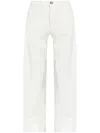 Jil Sander Porcelain Cotton Trousers In White