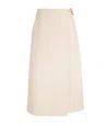 Jil Sander Cotton Wrap Midi Skirt In Beige