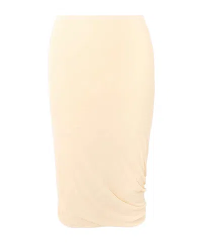 Jil Sander Cotton-crepe Midi Skirt In White