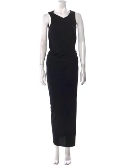 Pre-owned Jil Sander Cowl Neck Knee-length Dress In Black