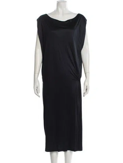 Pre-owned Jil Sander Cowl Neck Long Dress In Black