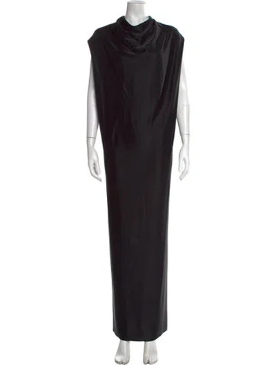Pre-owned Jil Sander Cowl Neck Long Dress In Black